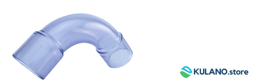 PVC Bogen 90 Grad Transparent